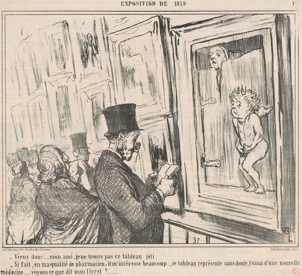 Vamos então..., meu amigo, não consigo encontrar... de Honoré Daumier