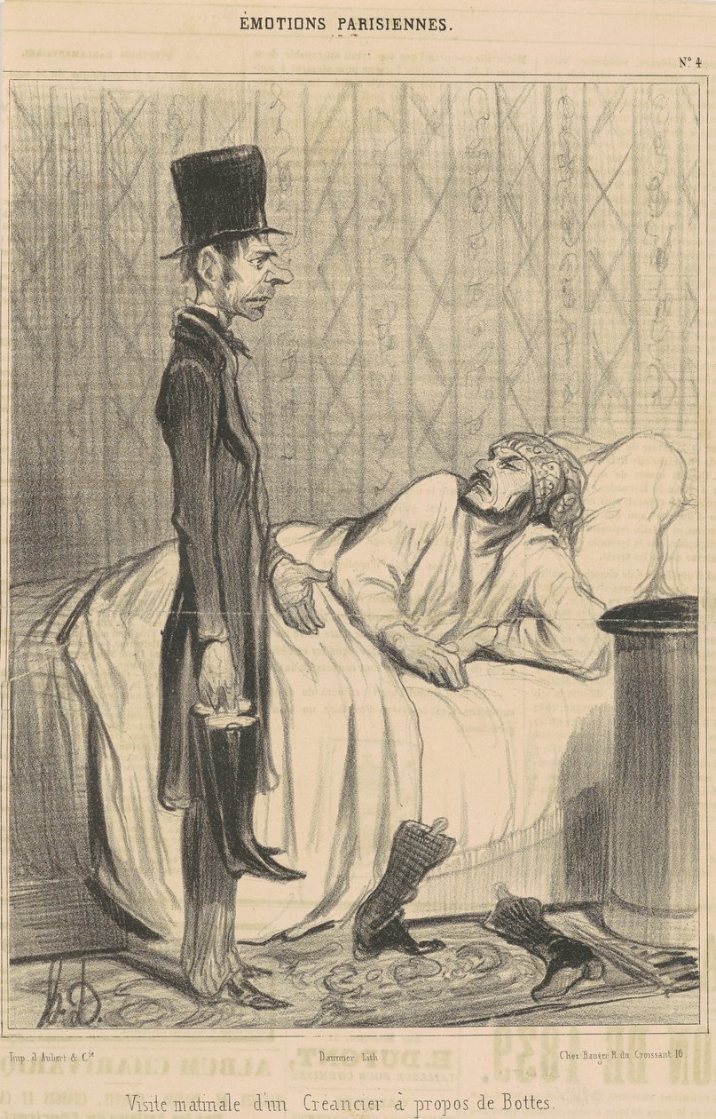 Visita matinal de um credor de Honoré Daumier