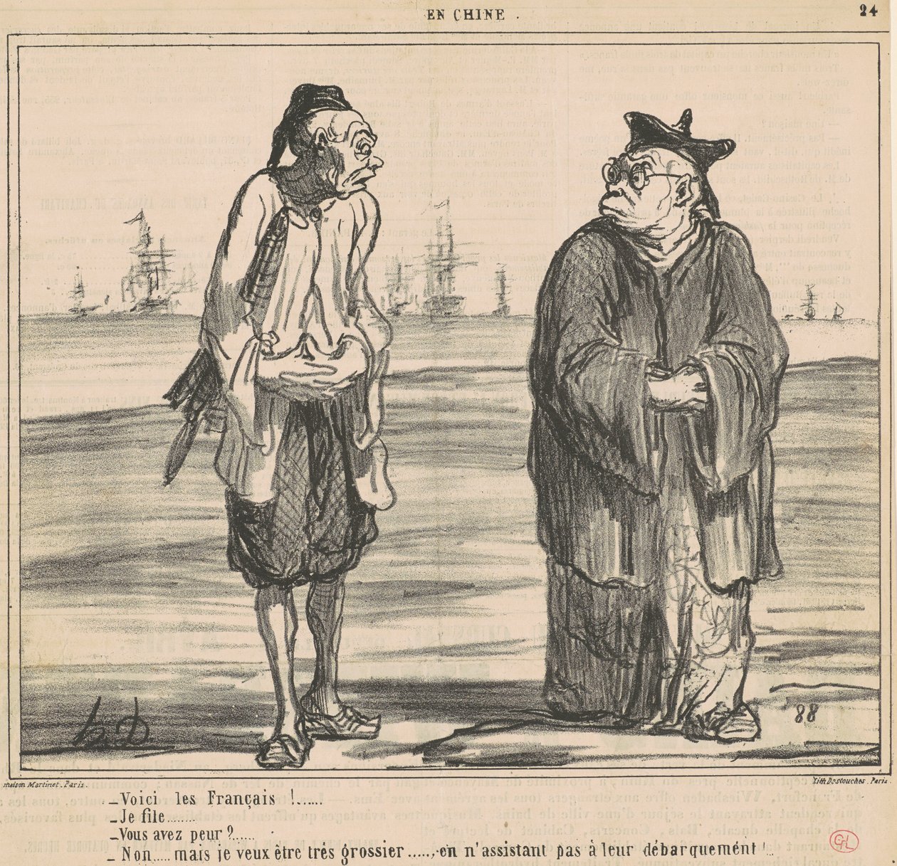Aí vêm os franceses! ... eu filha ... de Honoré Daumier