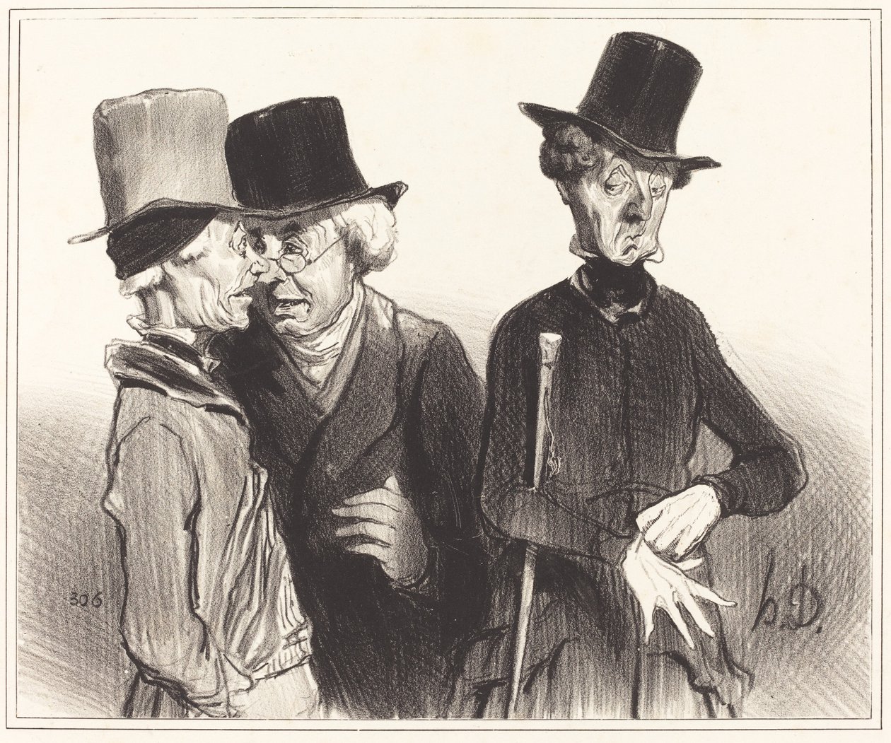 Então! você virou aposentado, eu médico, ele... de Honoré Daumier
