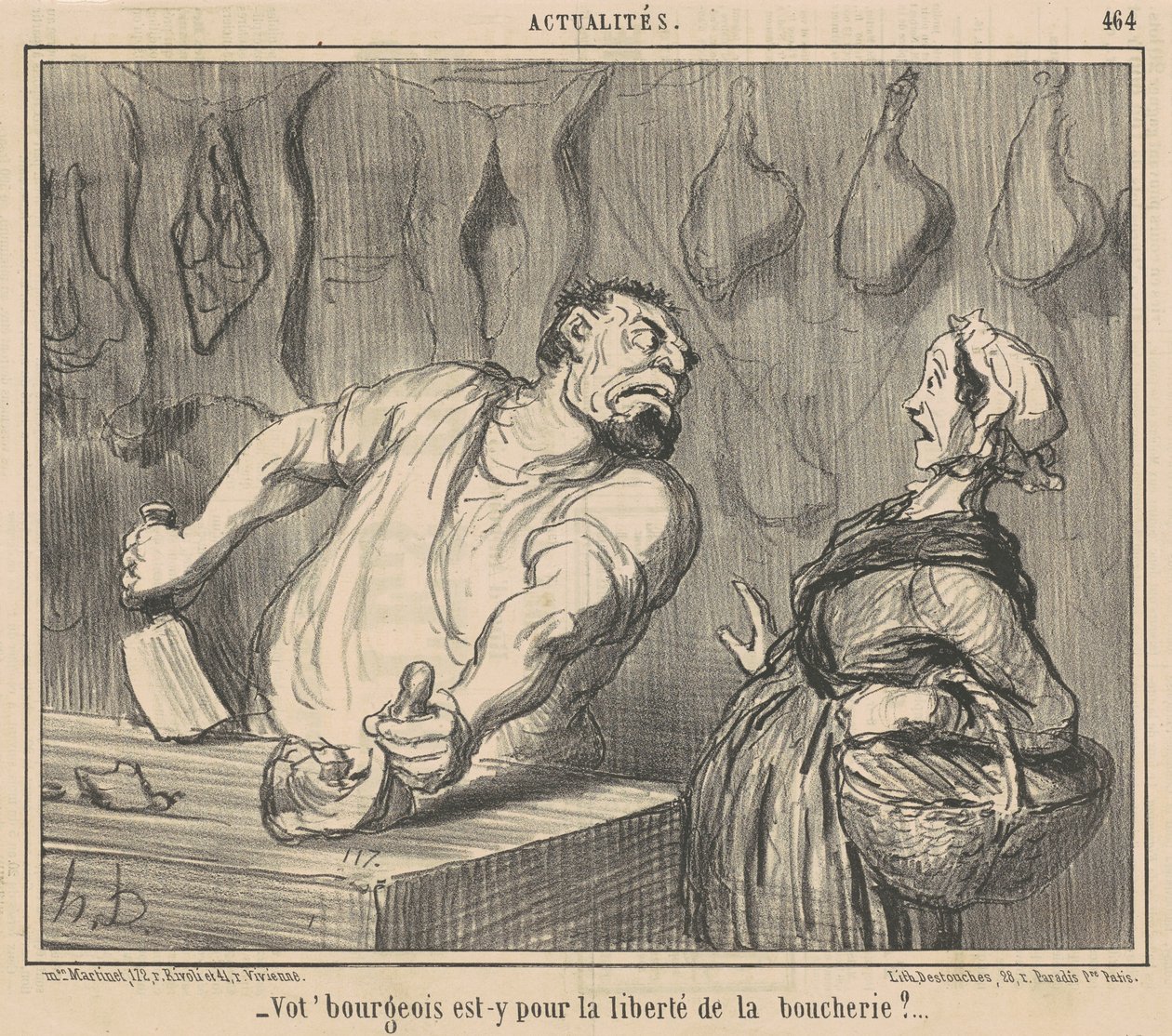 O seu burguês está lá para se libertar da carnificina? de Honoré Daumier