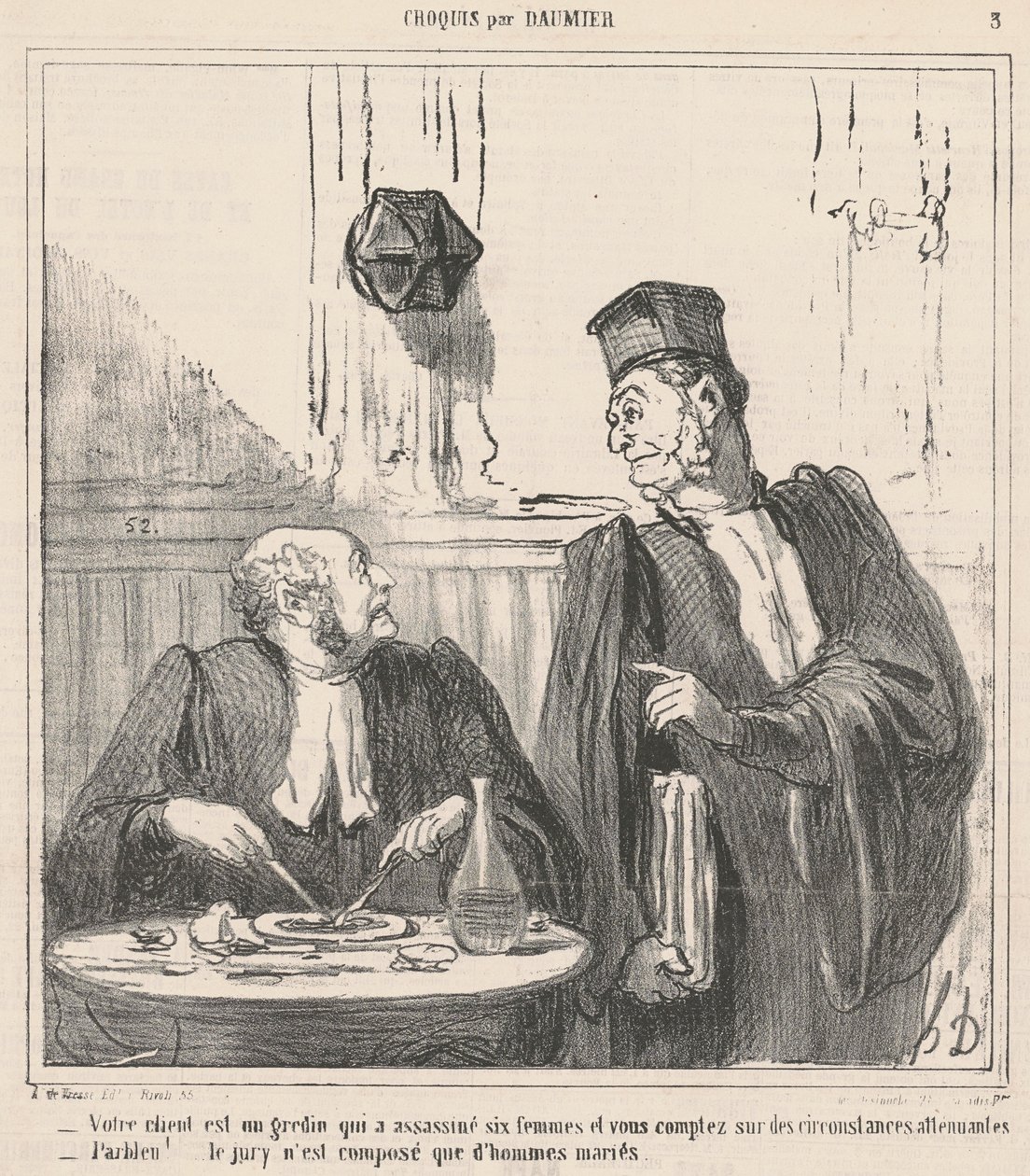 Seu cliente é um canalha... de Honoré Daumier