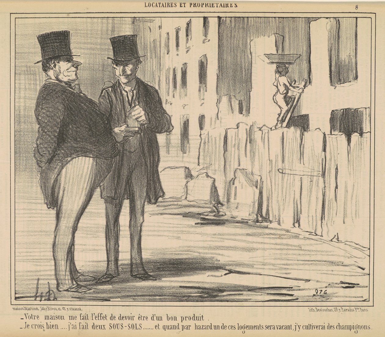 Sua casa me faz sentir como se eu tivesse que... de Honoré Daumier