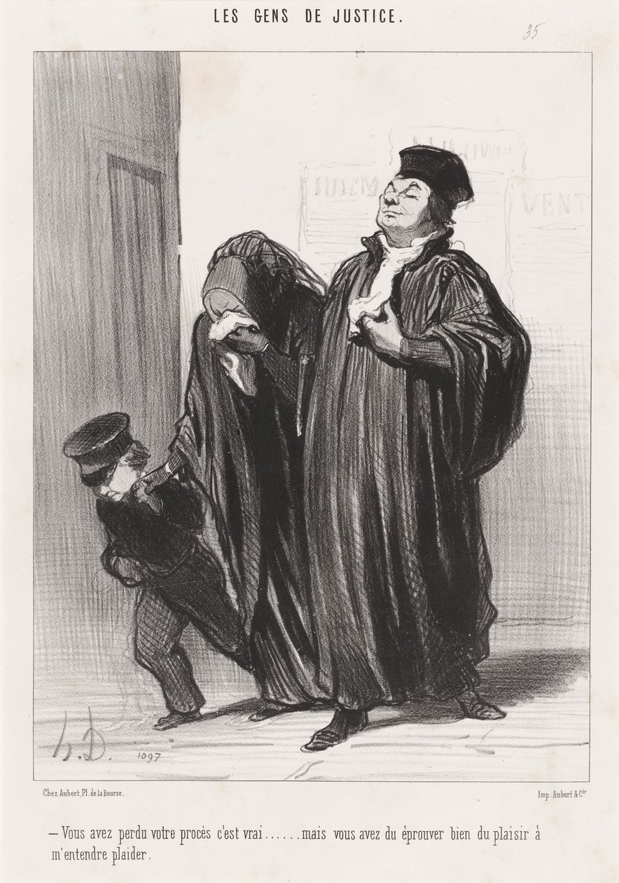 Você perdeu o seu caso é verdade... de Honoré Daumier