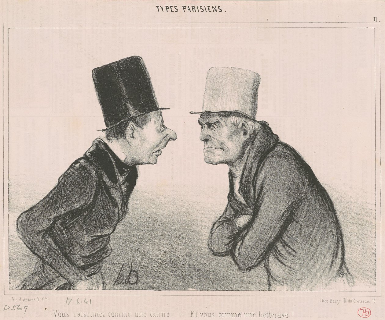 Você raciocina como uma bengala! de Honoré Daumier