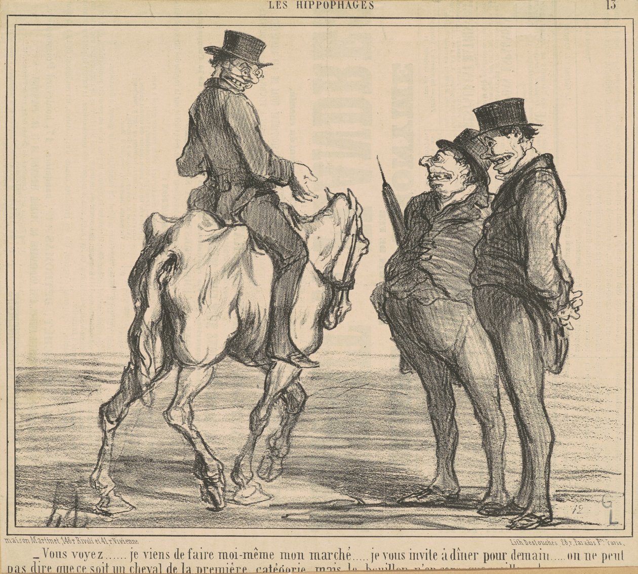 Você vê... eu acabei de fazer... meu mercado... de Honoré Daumier