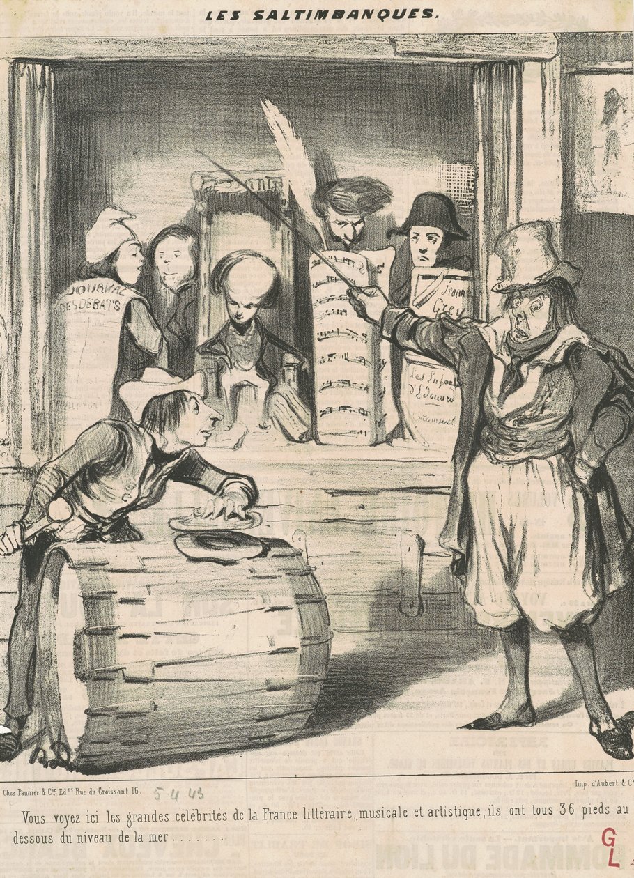 Você vê aqui as grandes celebridades... de Honoré Daumier