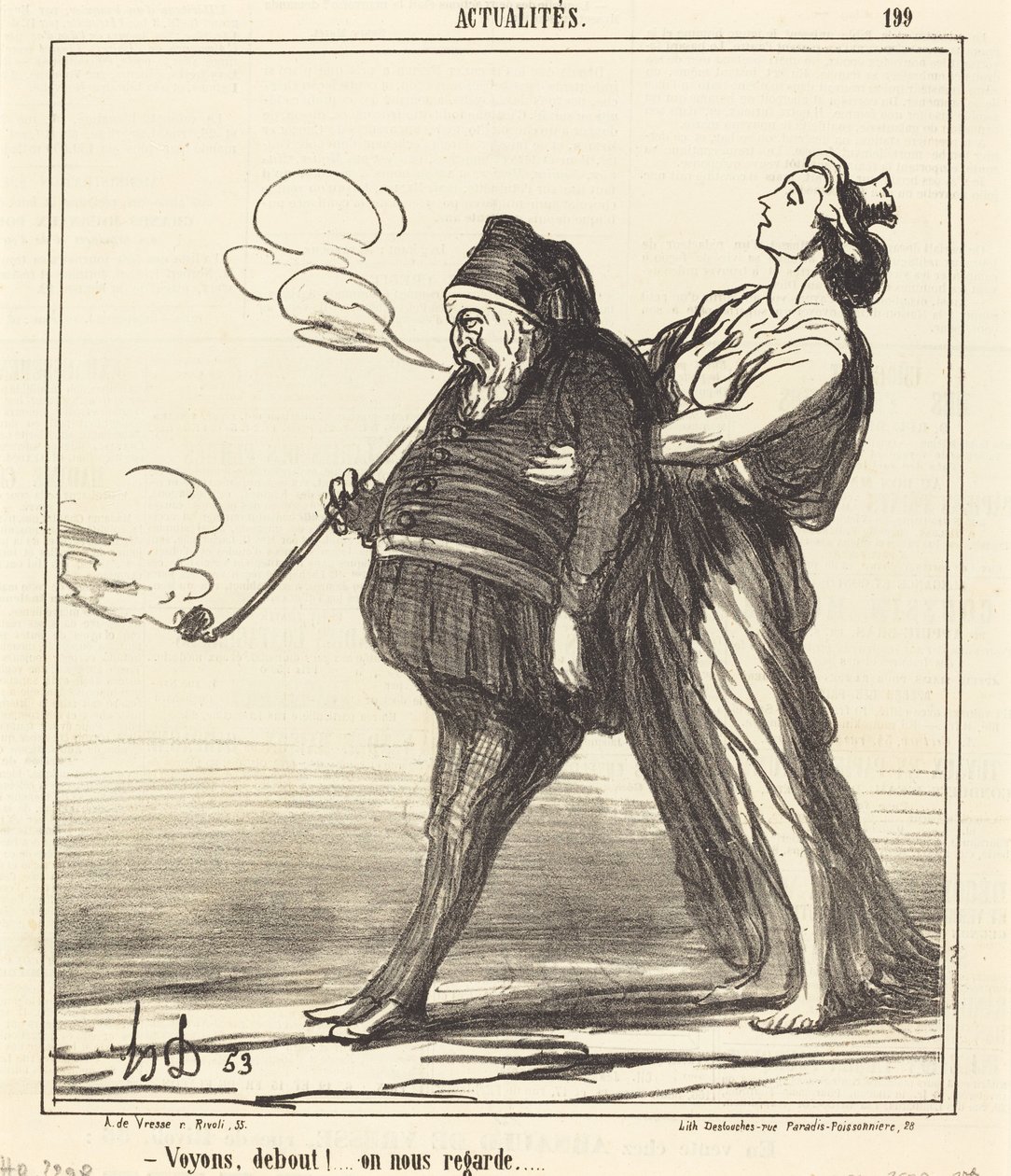 Voyons!... debout, em nous concerne de Honoré Daumier