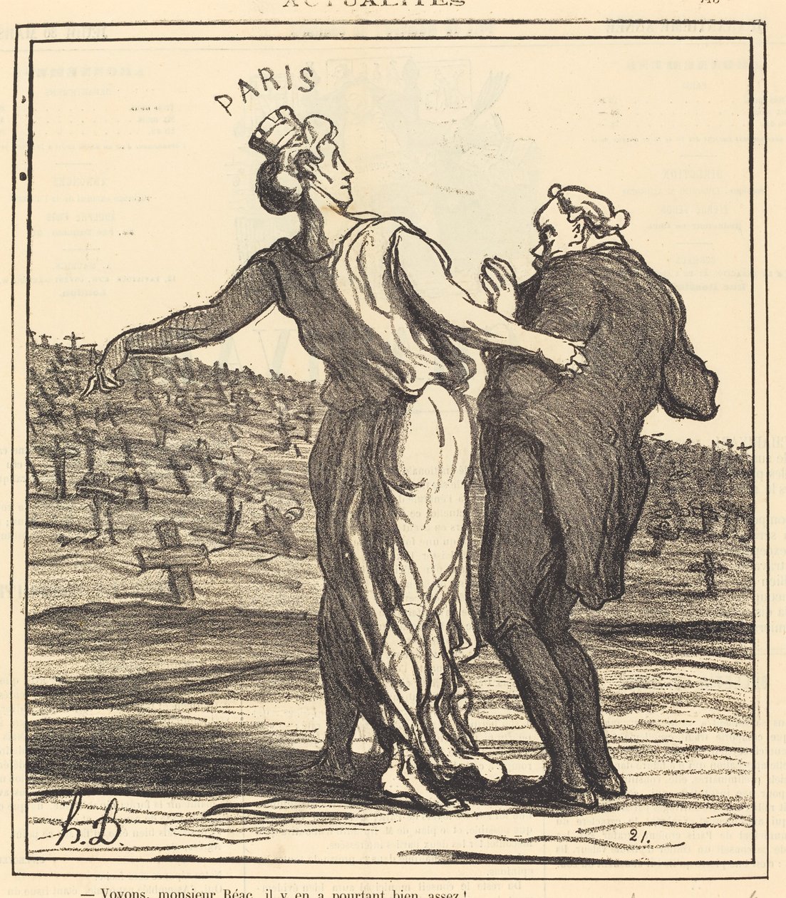 Voyons, senhor Réac... de Honoré Daumier