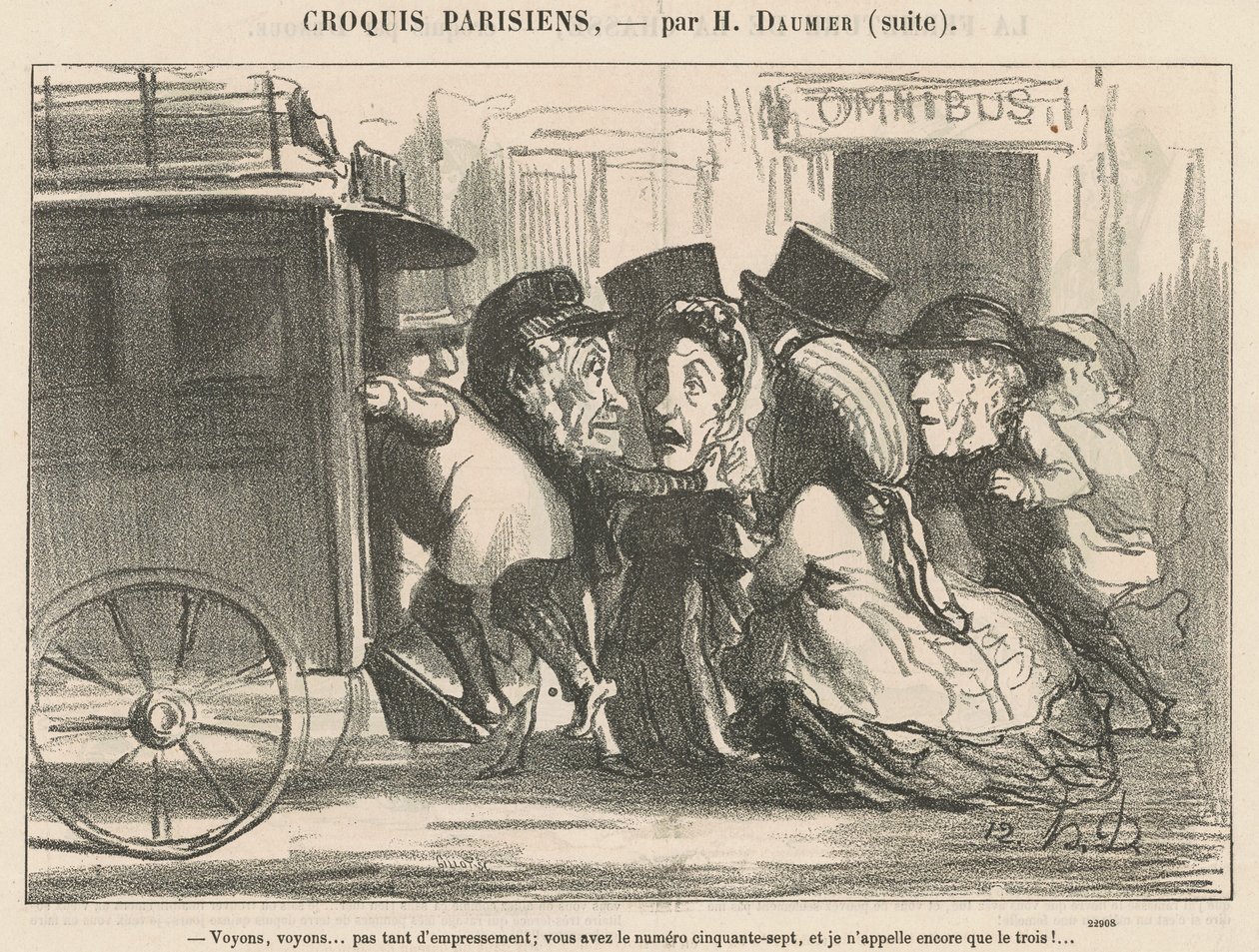 Vamos ver, vamos ver... não tanta pressa... de Honoré Daumier