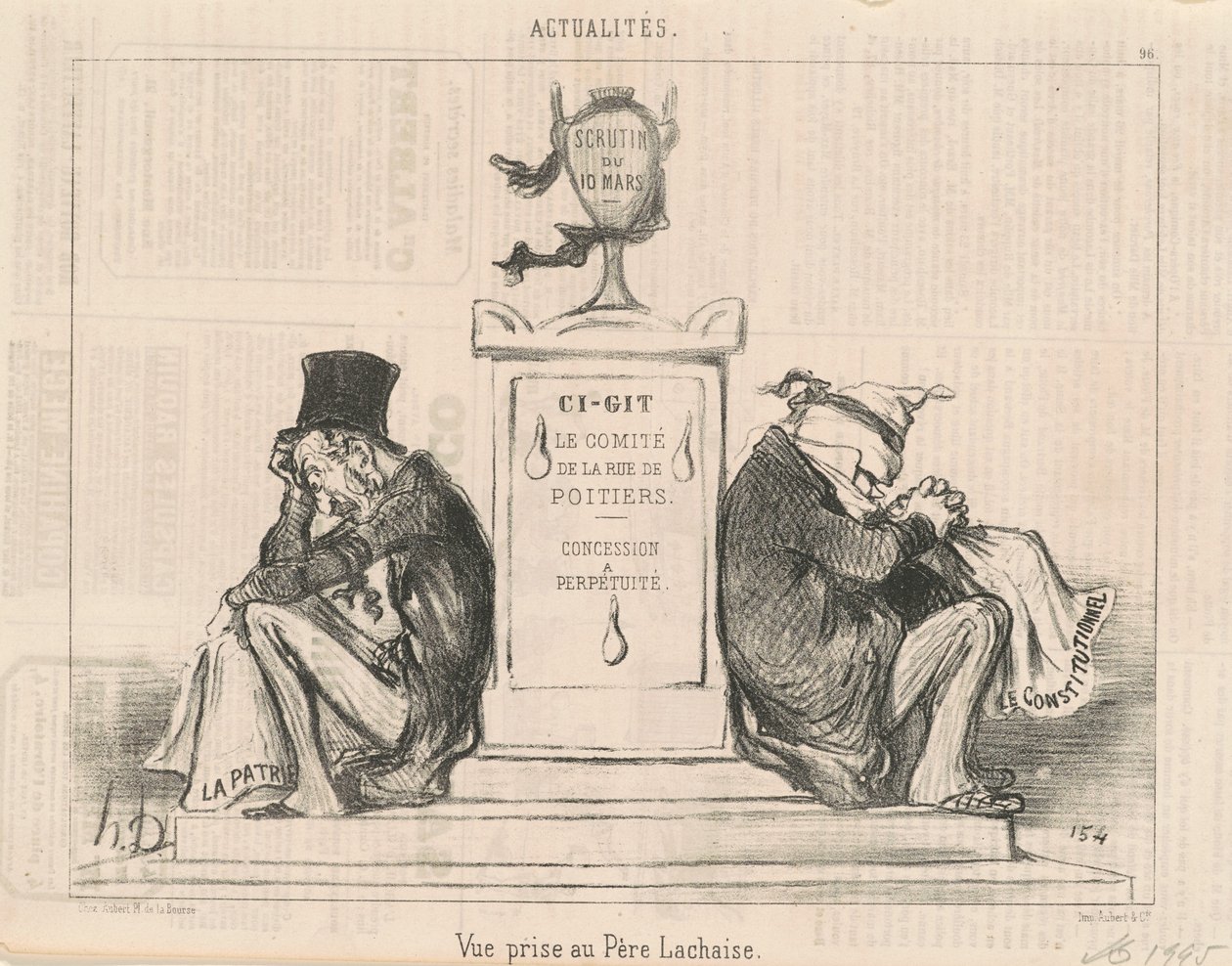 Vista tirada no Père Lachaise de Honoré Daumier