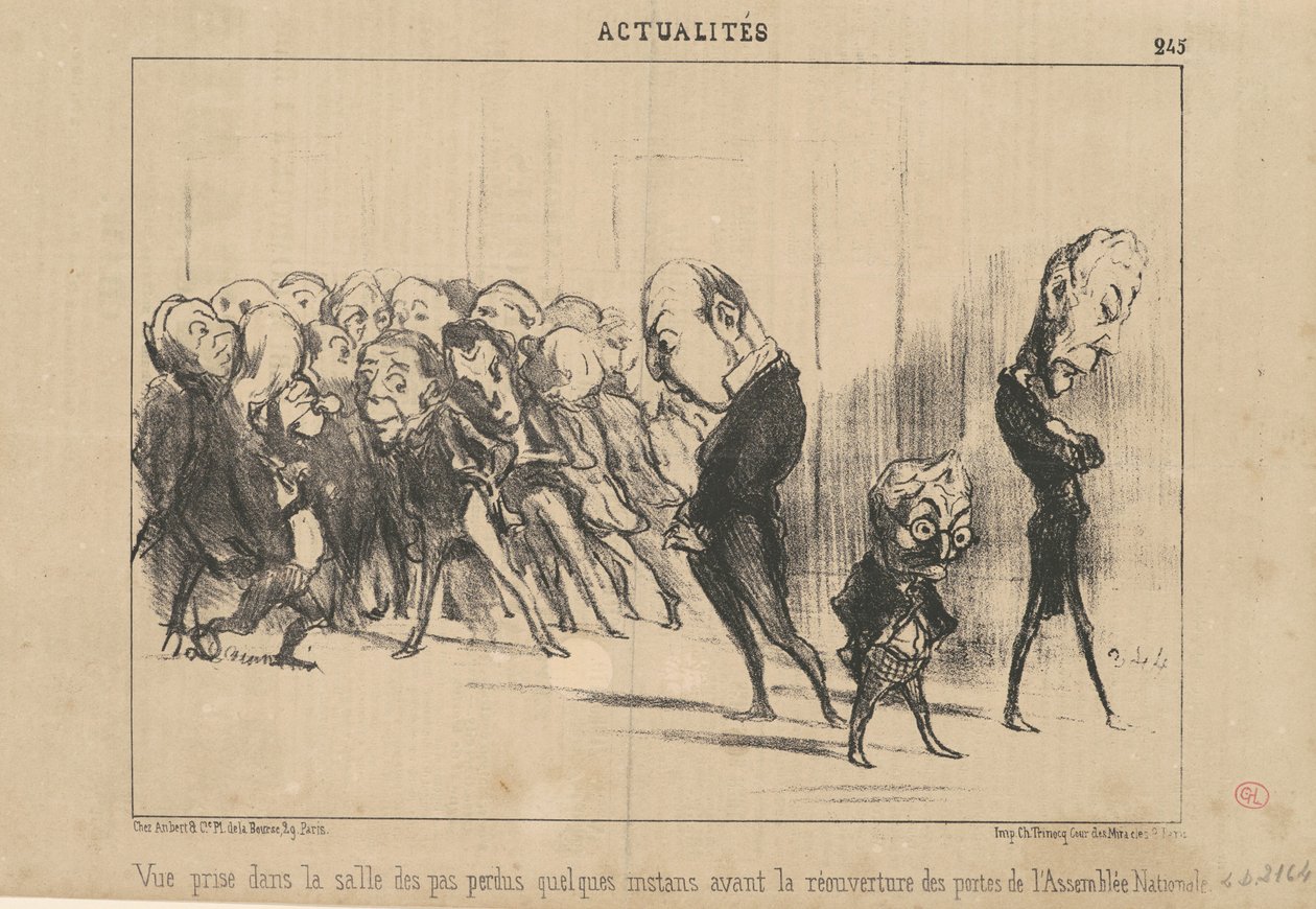 Vista tirada no corredor dos passos perdidos... de Honoré Daumier