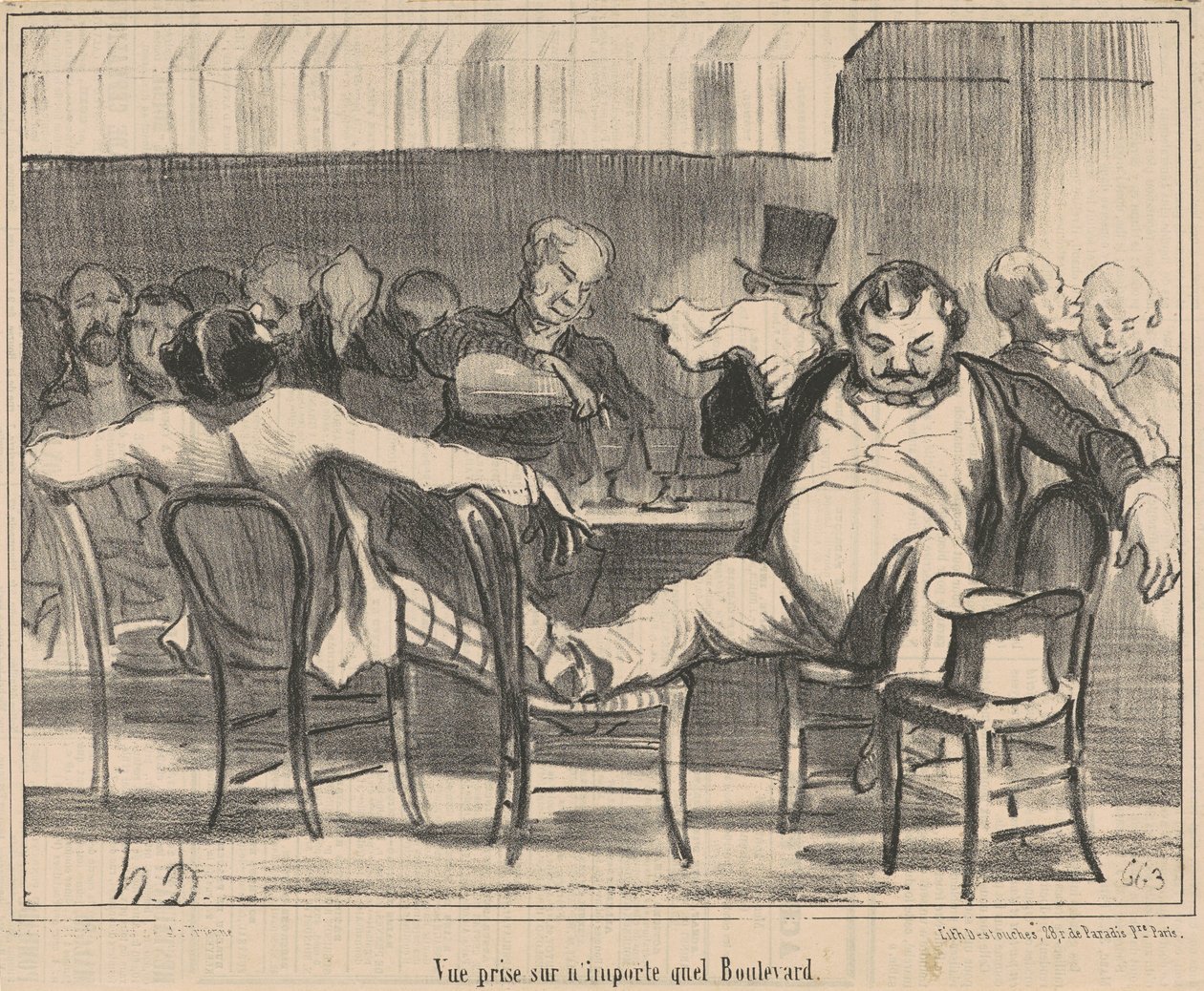 Vista tirada em qualquer avenida de Honoré Daumier