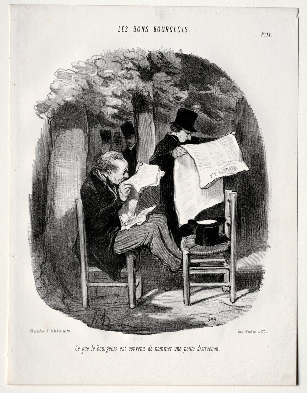 O que o burguês chama de leve distração de Honoré Daumier