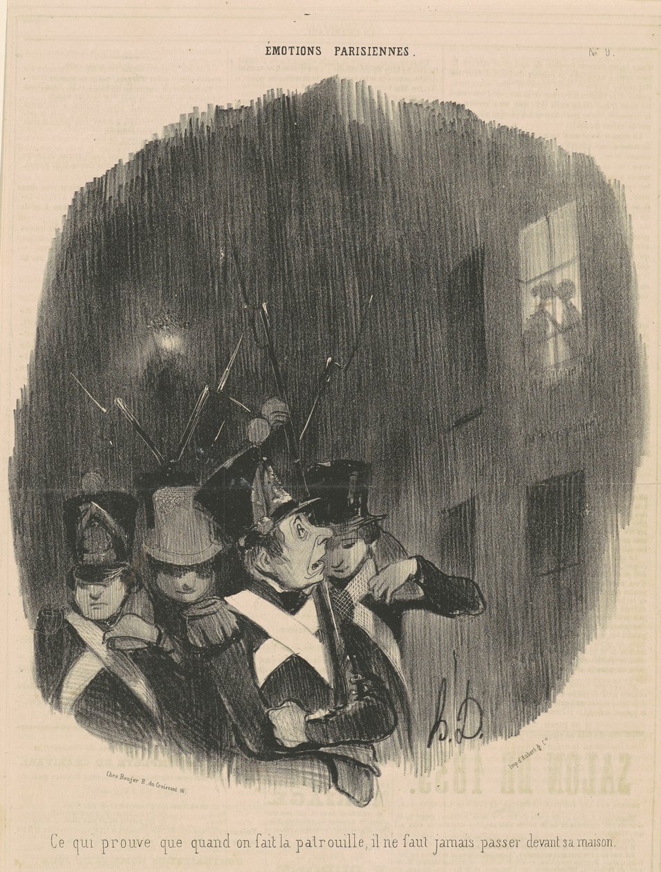 o que prova que quando fazemos... patrulhamos... de Honoré Daumier
