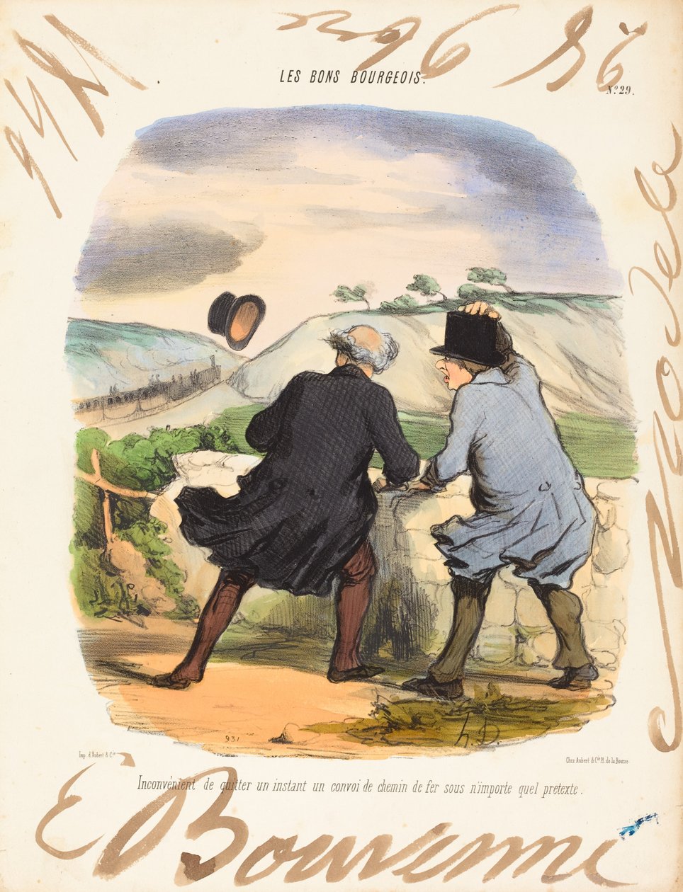 Desvantagem de sair de Honoré Daumier and Edouard Bouvenne