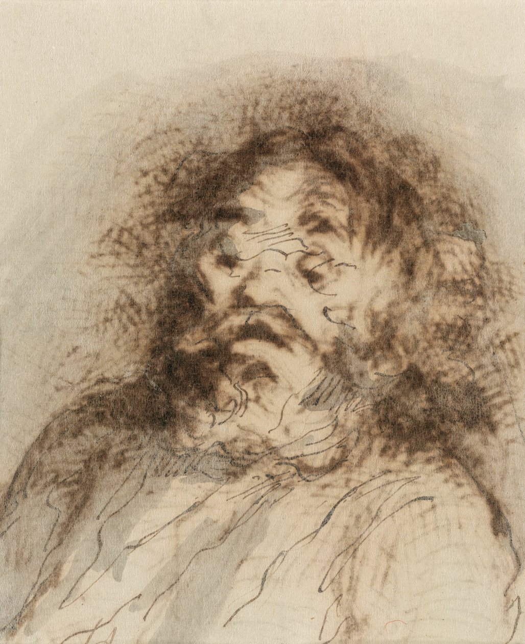 Homem barbudo de Honoré Victorin Daumier