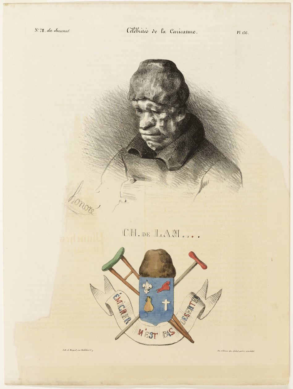 Ch. De Lam...., placa 156 de Cartooning Celebrities de Honoré Victorin Daumier