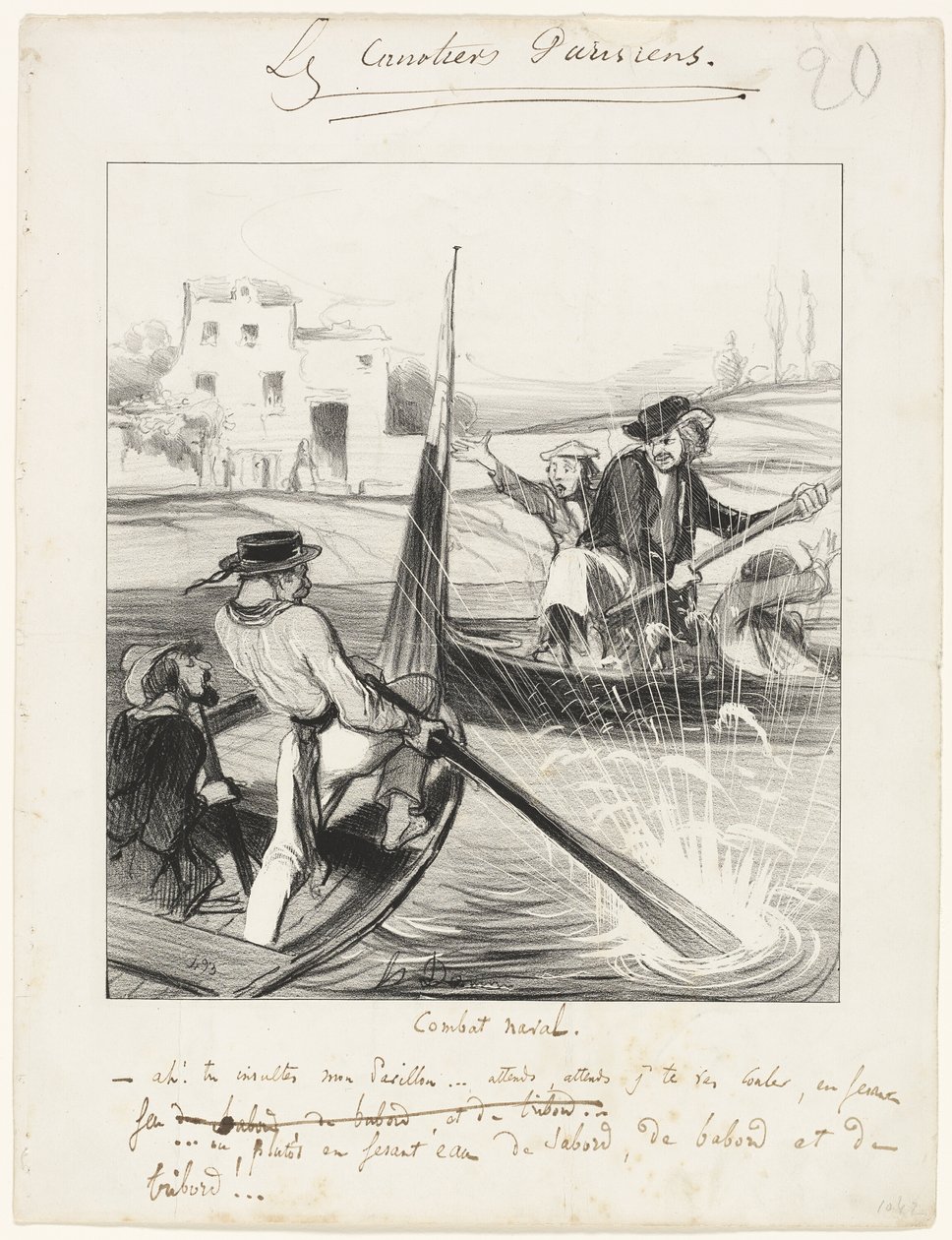 Combate Naval de Honoré Victorin Daumier