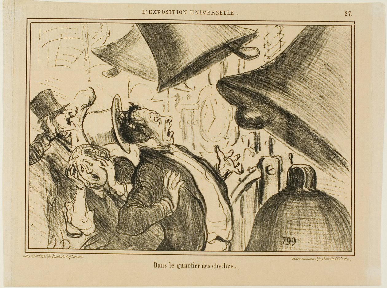 Na secção dos sinos, placa 27 da Exposição Universal de Honoré Victorin Daumier