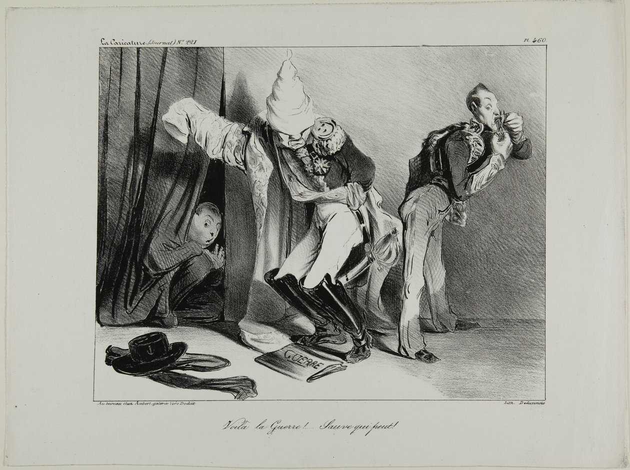 "É a guerra! ...Cada um por si!", chapa 460 de Honoré Victorin Daumier