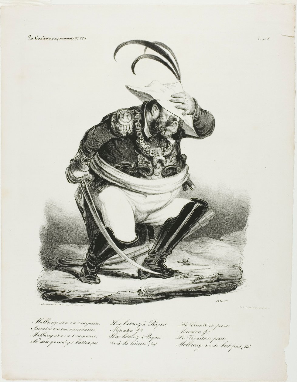 Malbroug entra em guerra... de Honoré Victorin Daumier