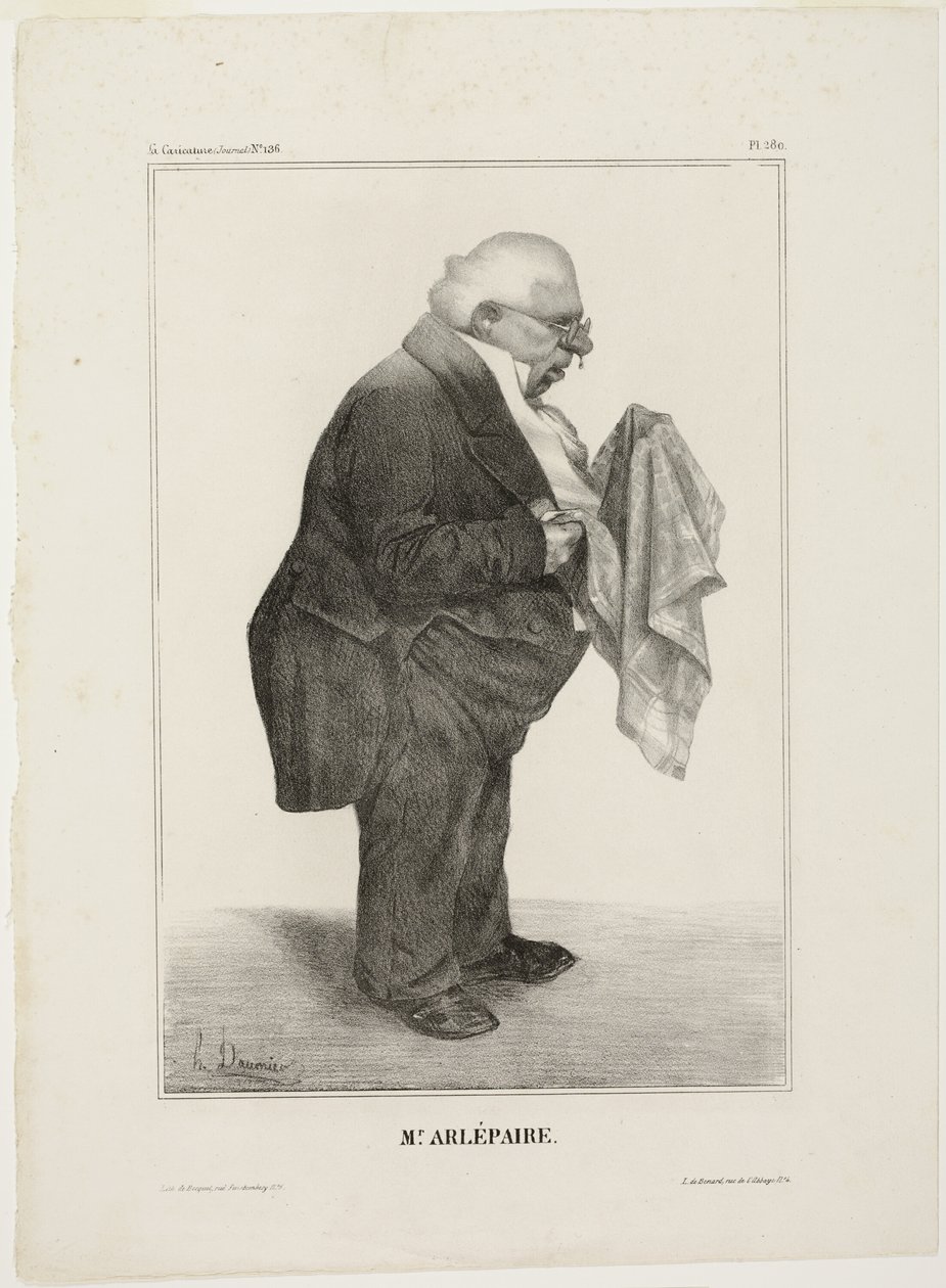 Sr. Arlépaire, chapa 280 de Célébrités de la Caricature de Honoré Victorin Daumier