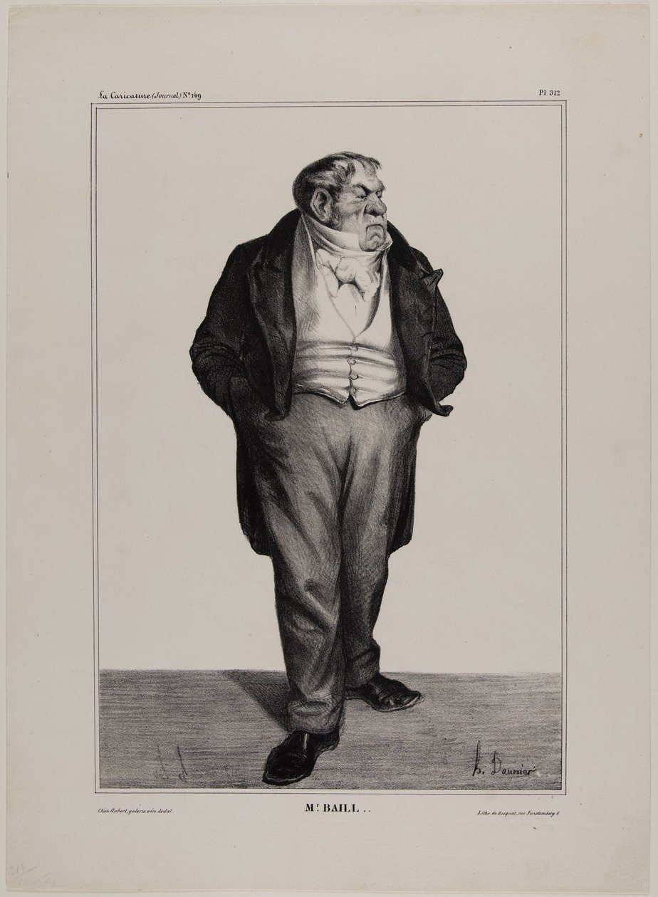 Sr. Baill, placa 312 de Cartooning Celebrities de Honoré Victorin Daumier