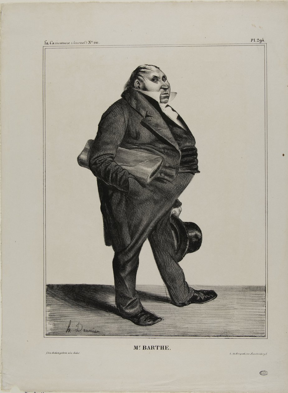 Barthe, placa 294 de Célébrités de la Caricature de Honoré Victorin Daumier