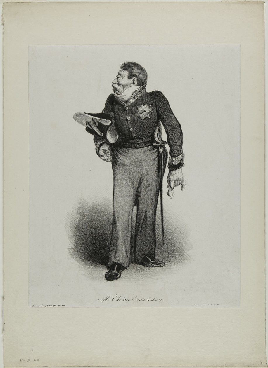 Sr. Choiseul, (chamado le Duc), chapa 502 de Honoré Victorin Daumier