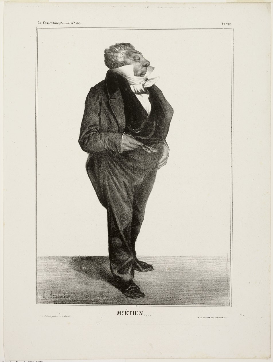 Sr. Étien...., placa 283 de Cartooning Celebrities de Honoré Victorin Daumier