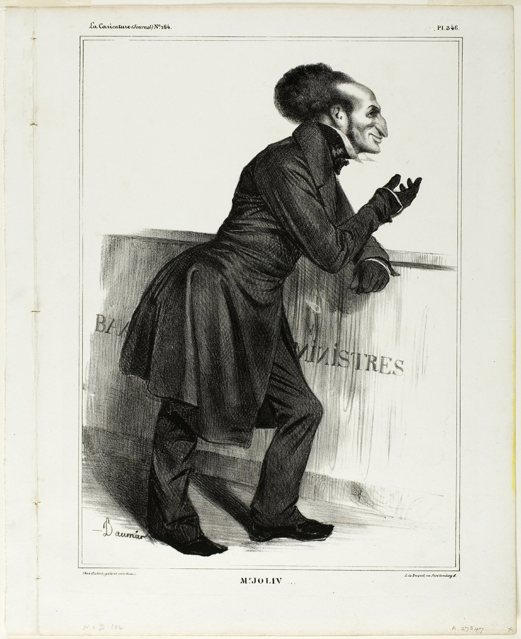 Mr. Joliv...., placa 346 de Cartooning Celebrities de Honoré Victorin Daumier
