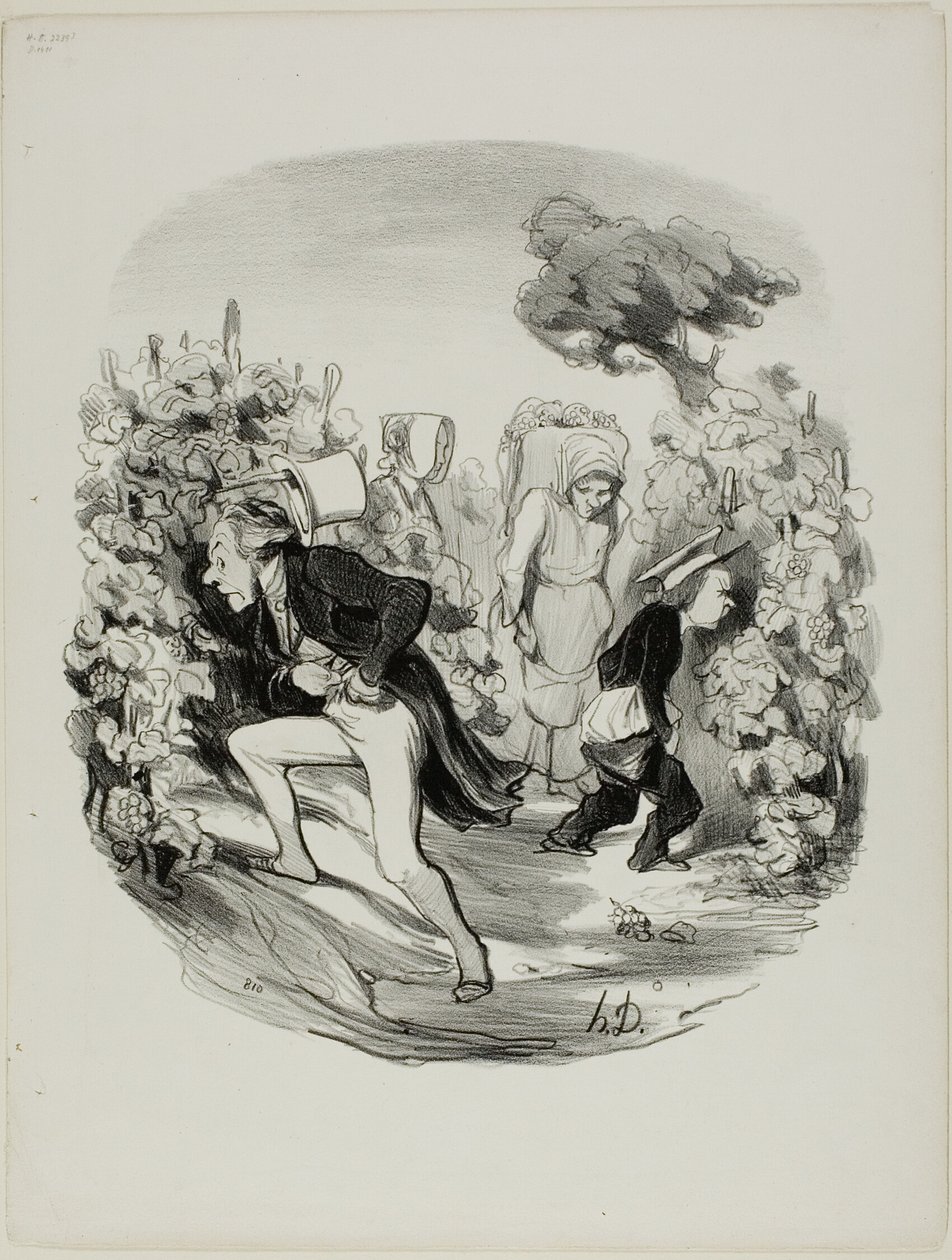 Oh, raios! ... as uvas não estão mesmo boas este ano!, prato 24 de Pastorales de Honoré Victorin Daumier