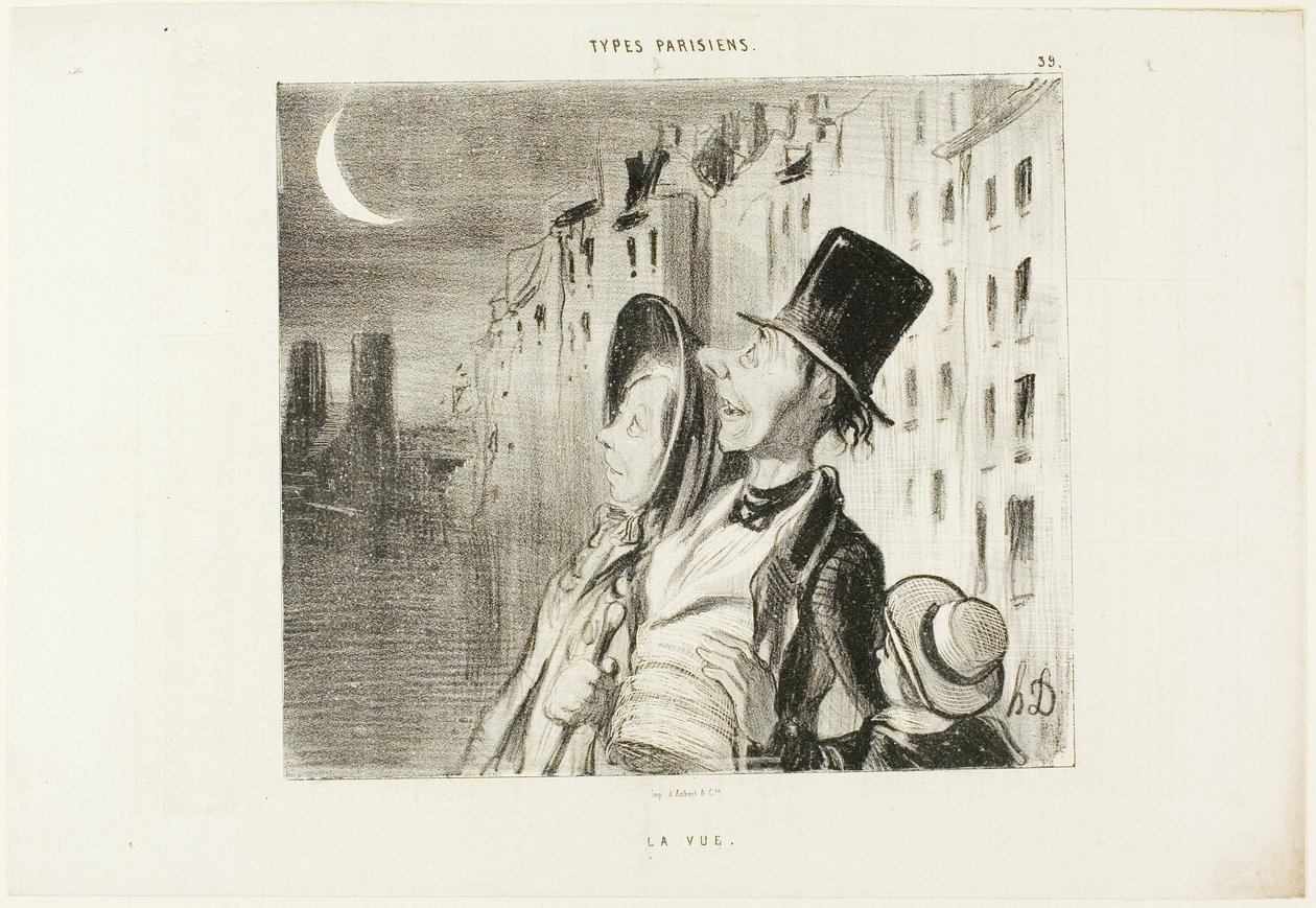 Vista, placa 39 de Types Parisiens de Honoré Victorin Daumier
