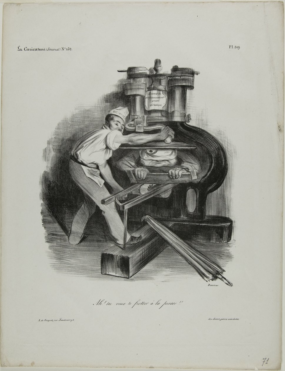 "Então, querem intrometer-se na imprensa!", chapa 319 de Honoré Victorin Daumier