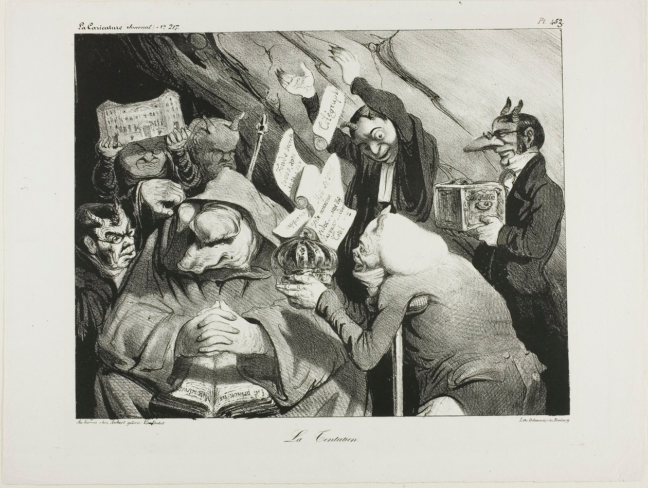 Tentação, placa 453 de Honoré Victorin Daumier