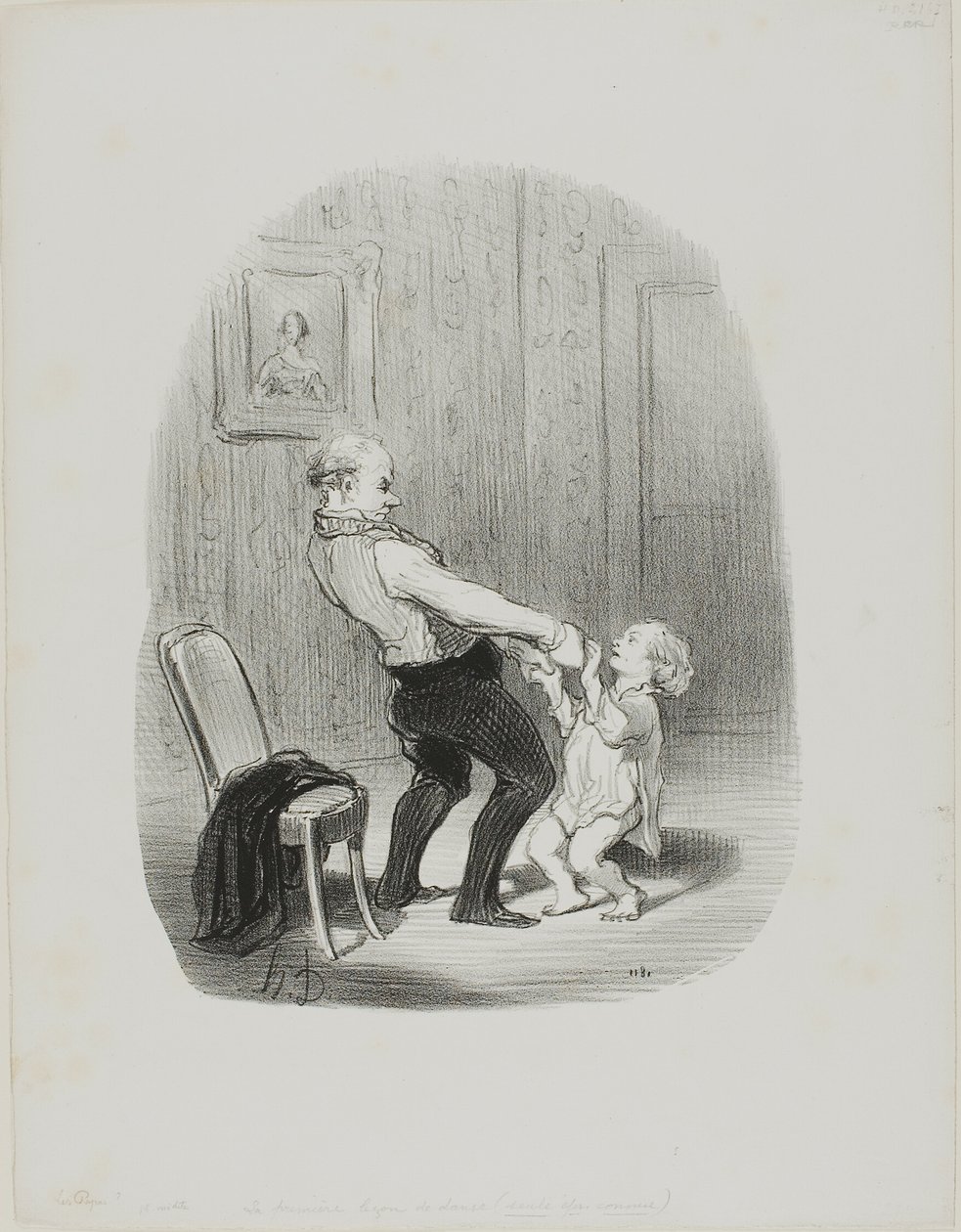A Primeira Dança Lession, de Les Papas de Honoré Victorin Daumier