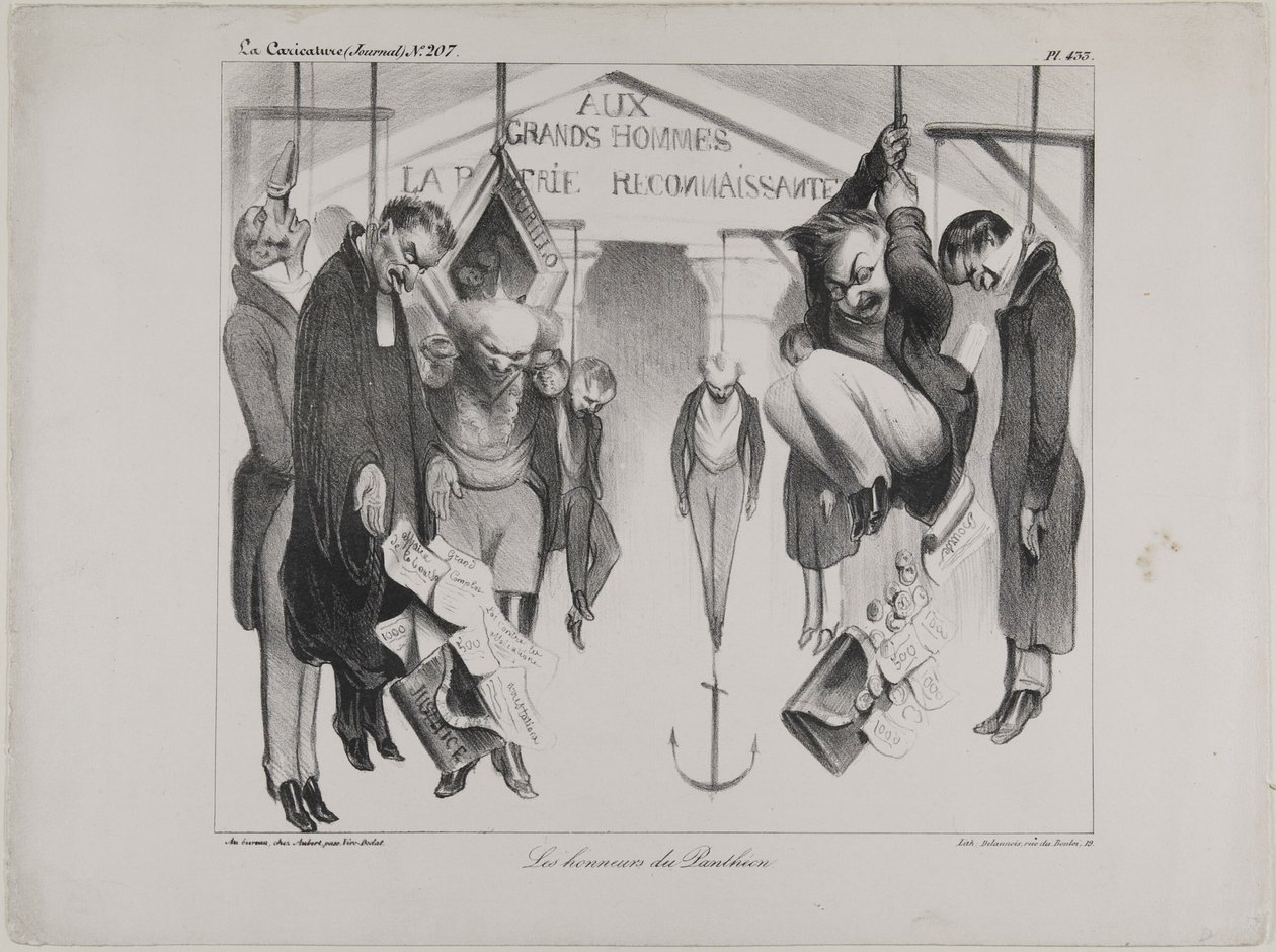 As Honras do Panteão, placa 433 de Honoré Victorin Daumier
