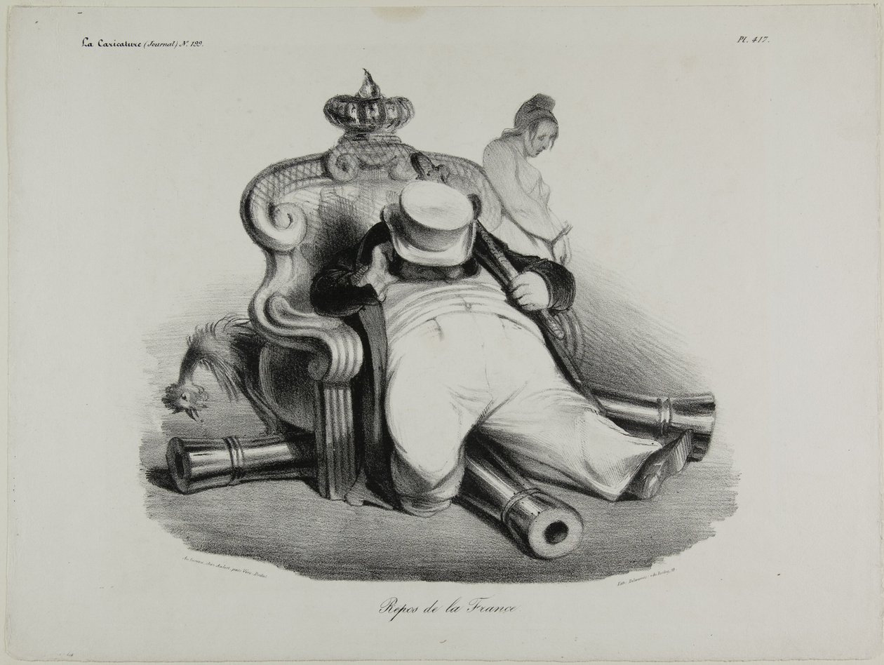 O repouso da França, placa 417 de Honoré Victorin Daumier