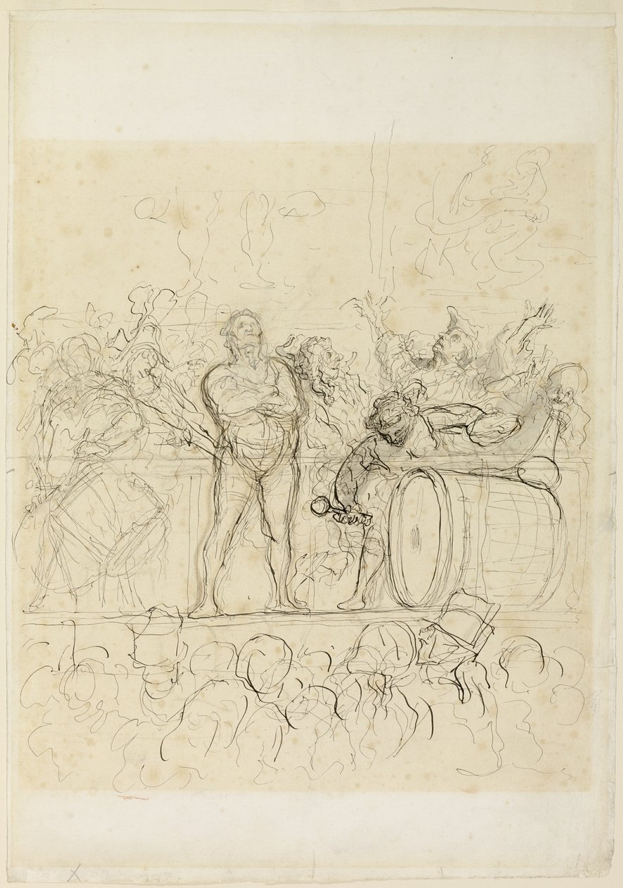 O espetáculo lateral (La Parade) de Honoré Victorin Daumier