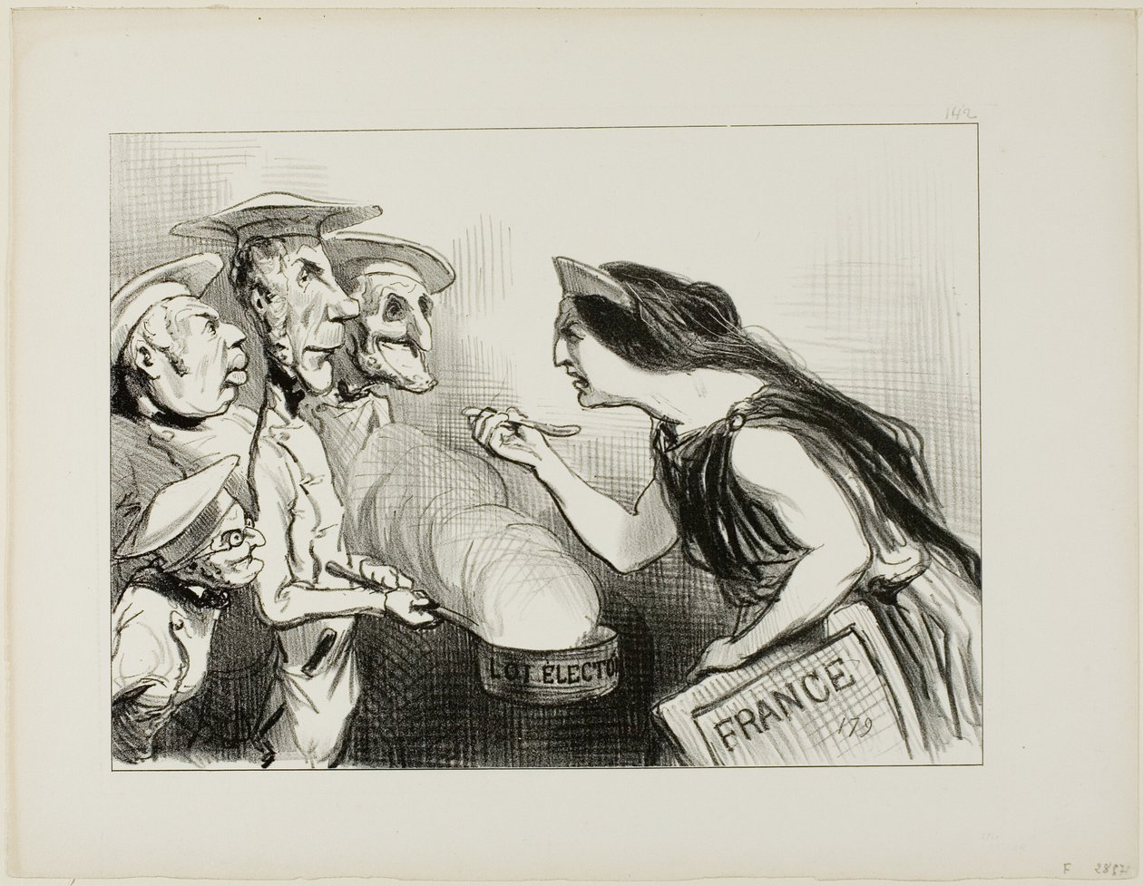 Demasiados cozinheiros estragam o caldo. "- Isto sabe mesmo a má cozinha", prato 142 do Actualités de Honoré Victorin Daumier