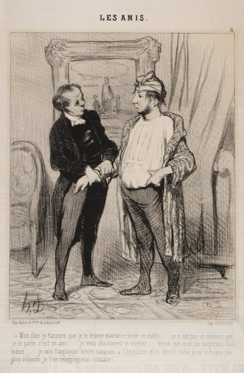 Minha querida, garanto-te que te acho mal esta manhã ... de Honoré Daumier