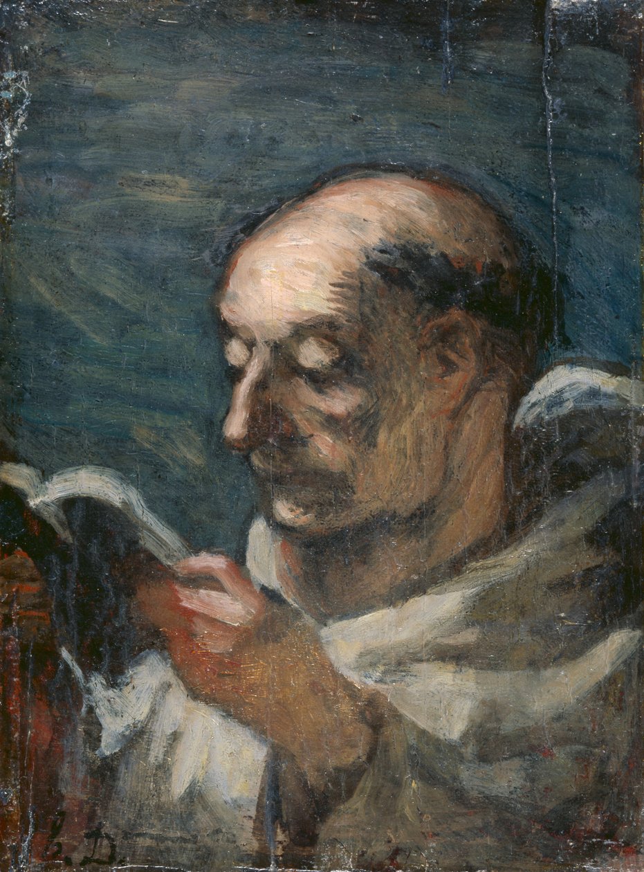 Leitura do monge de Honoré Daumier