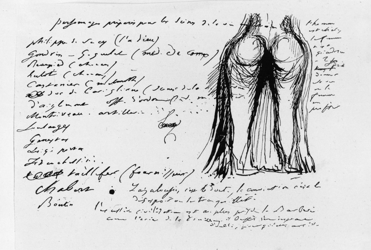 Página do álbum &39;Thoughts, Subjects, Fragments&39;, 1833 de Honore de Balzac