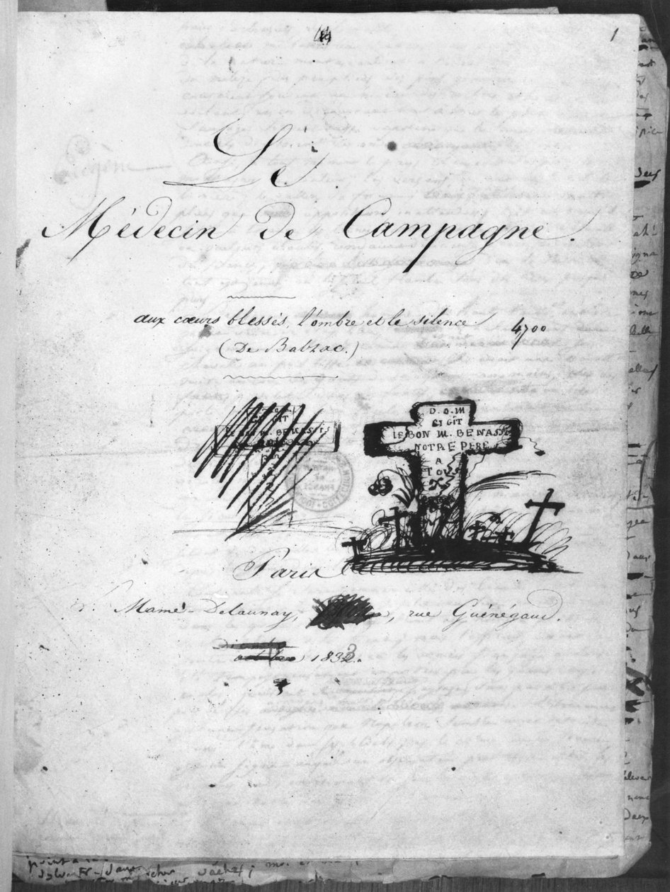 Página de título de &39;The Country Medicine&39;, 1833, publicado por Mame Delaunay, Paris de Honore de Balzac