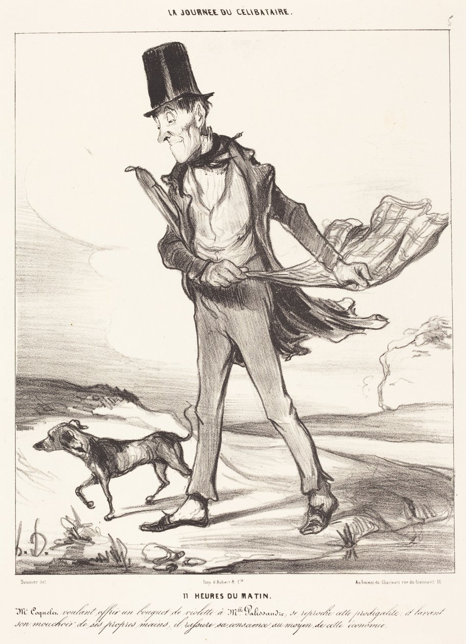 11 horas da manhã de Honoré Daumier