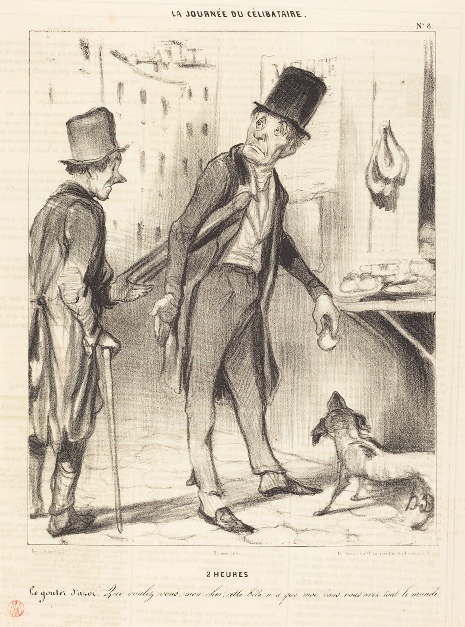 2 horas - O lanche de Azor de Honoré Daumier