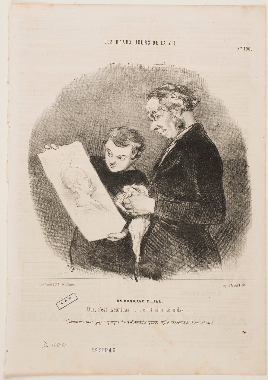 Uma homenagem filial de Honoré Daumier