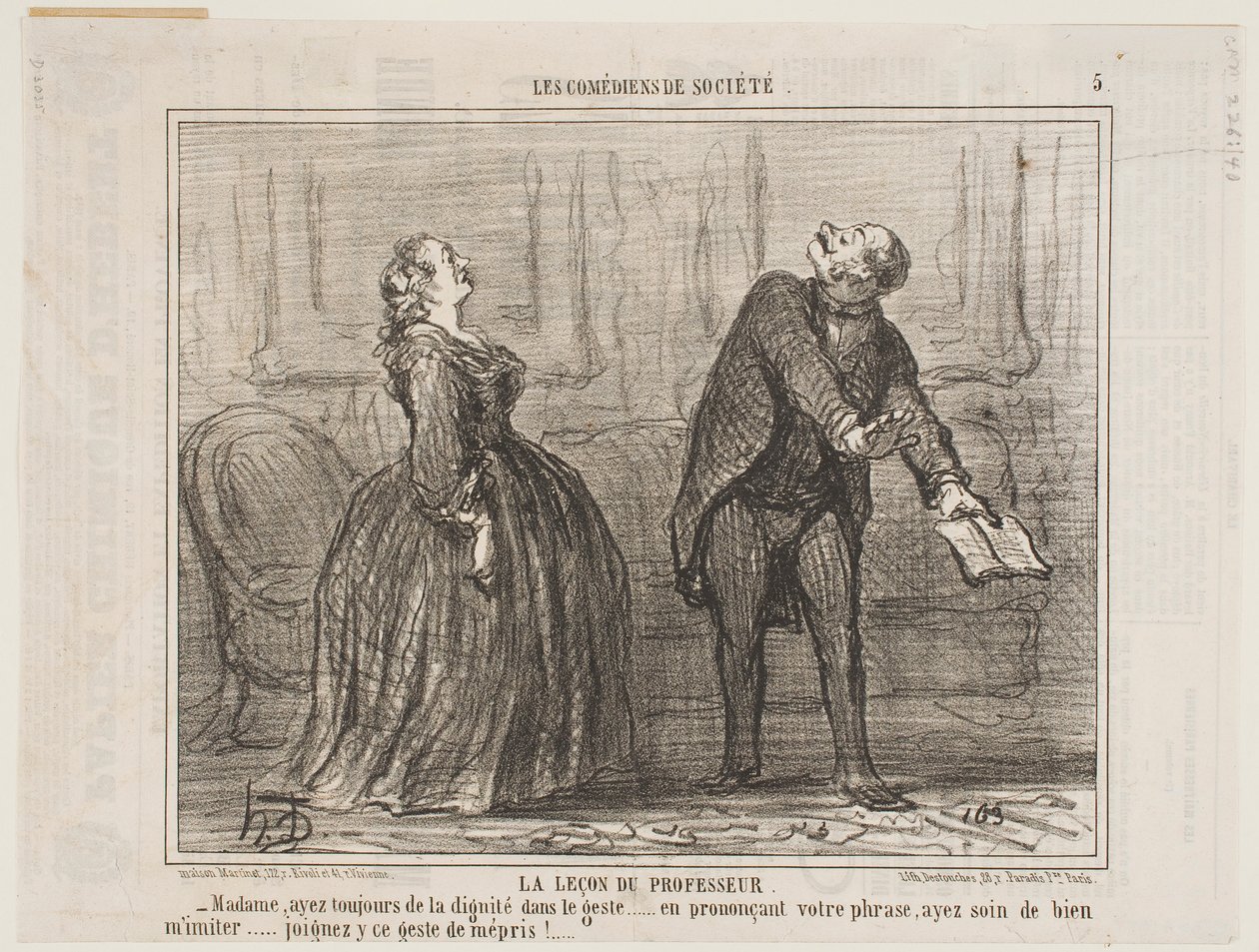 Uma lição do professor de Honoré Daumier