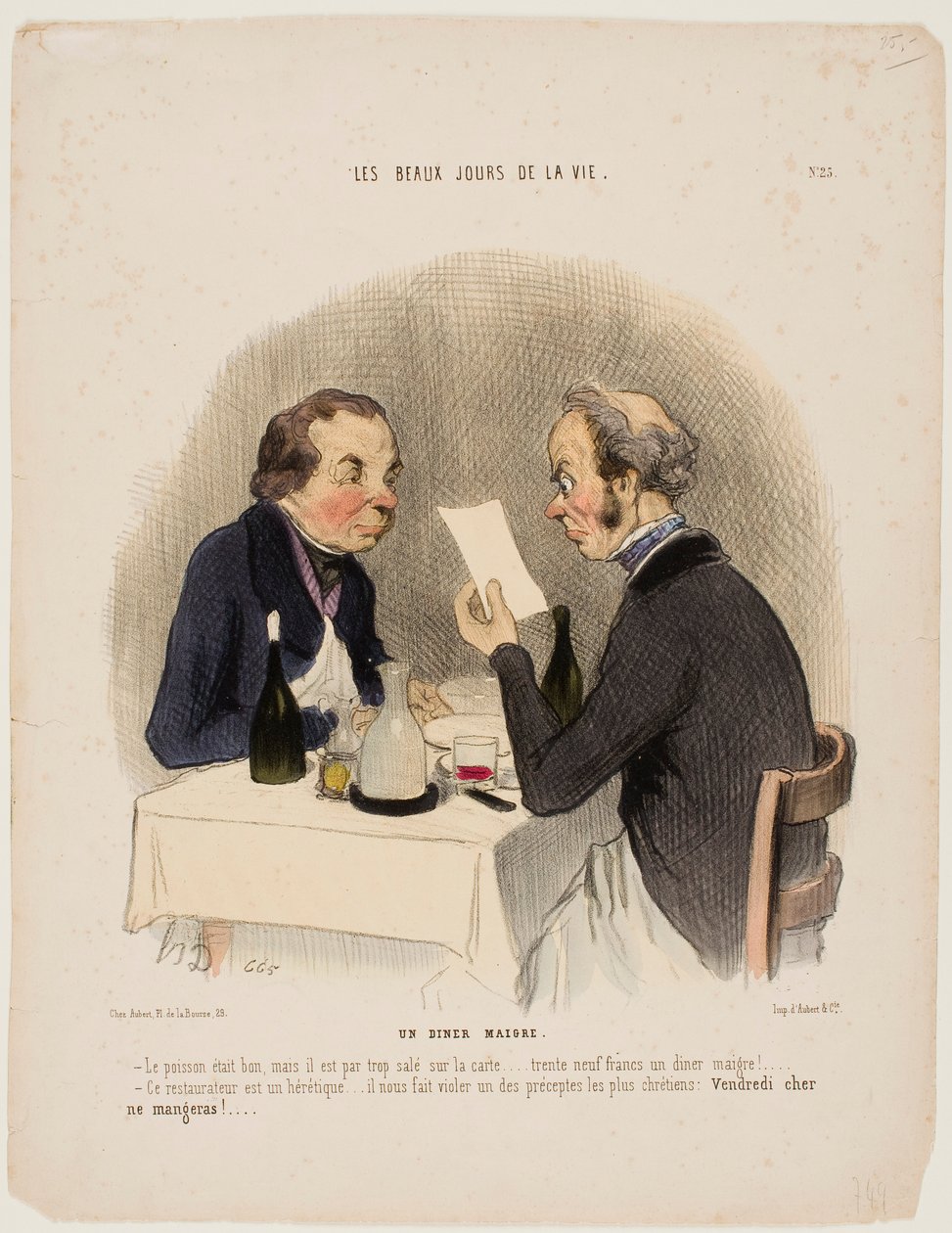 Uma refeição ligeira de Honoré Daumier